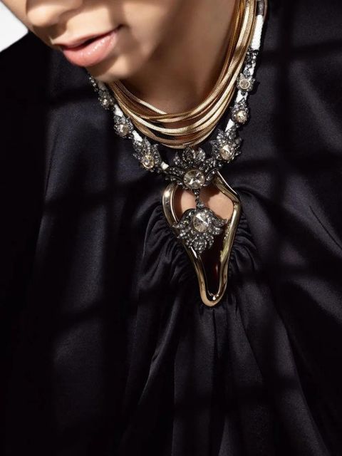 Lanvin yellow gold Art Deco necklace