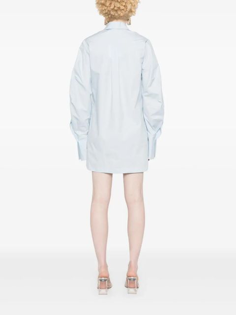 The Attico button-fastening shirtdress - Blue