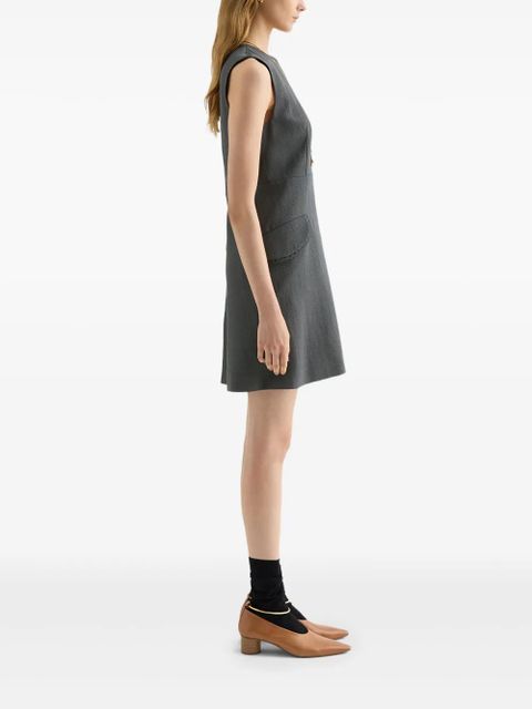 Jil Sander lace-trim pocket mini dress - Grey - zdjęcie produktu nr 2