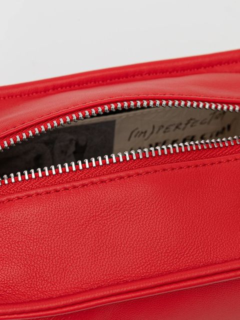 Patrizia Pepe torebka skórzana kolor bordowy 2B0153 L113