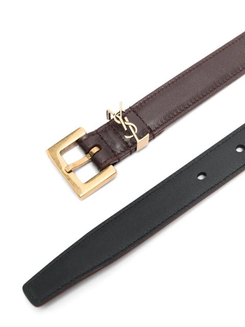 Saint Laurent Cassandre thin belt - Brown - zdjęcie produktu nr 2