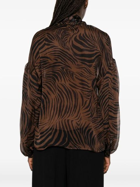 Max Mara satin-finish shirt - Brown