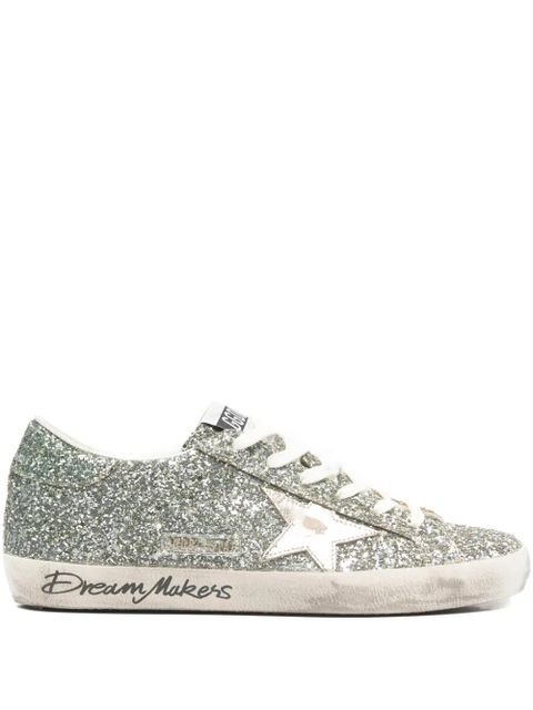 Golden Goose glitter star-detail sneakers - Silver - zdjęcie produktu nr 1