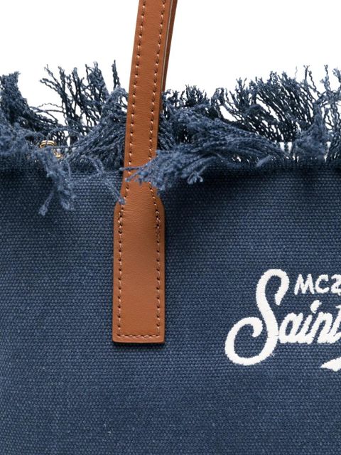 MC2 Saint Barth mini City fringed-detail tote bag - Blue