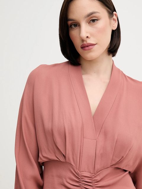 Sandro Ferrone sukienka kolor pomarańczowy maxi prosta S31XBESARAH