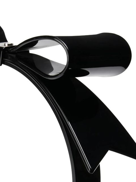 Maison Michel bow-embellished headband - Black - zdjęcie produktu nr 2