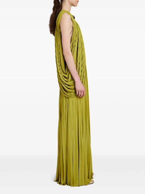 Proenza Schouler pleated draped maxi party dress - Green