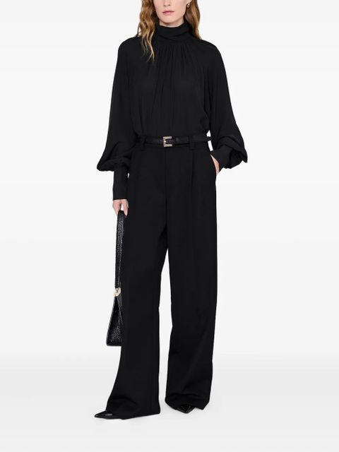 ANINE BING Anne draped blouse - Black