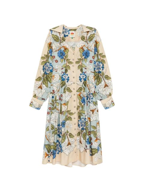 FARM Rio Sand Garden midi dress - Neutrals - zdjęcie produktu nr 1