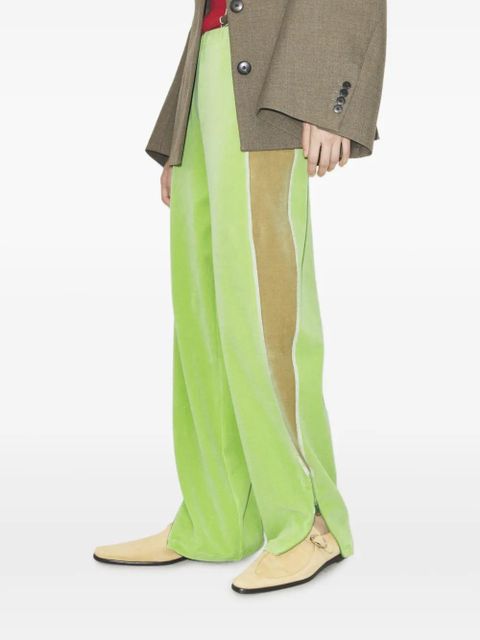 Tory Burch stripe zip sweatpant - Green