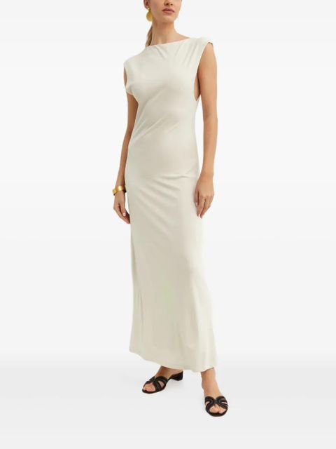 Aya Muse boat-neck midi dress - White - zdjęcie produktu nr 2