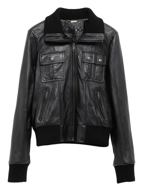 Chloé pocket-detailed bomber jacket - Black - zdjęcie produktu nr 1