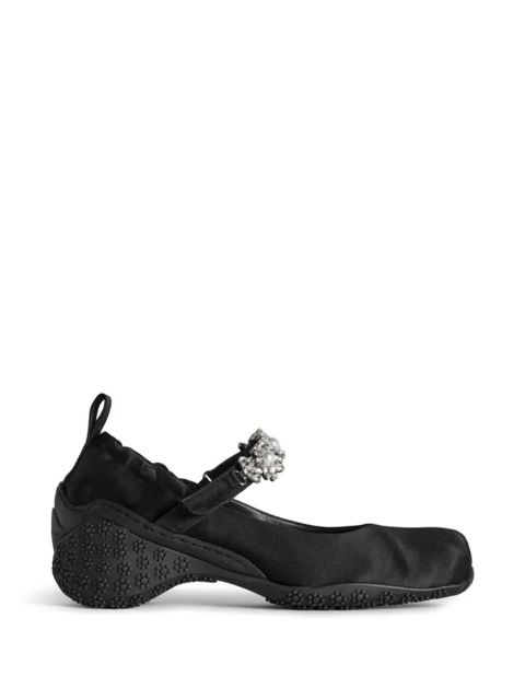 Simone Rocha flower-embellished ballet flats - Black - zdjęcie produktu nr 1
