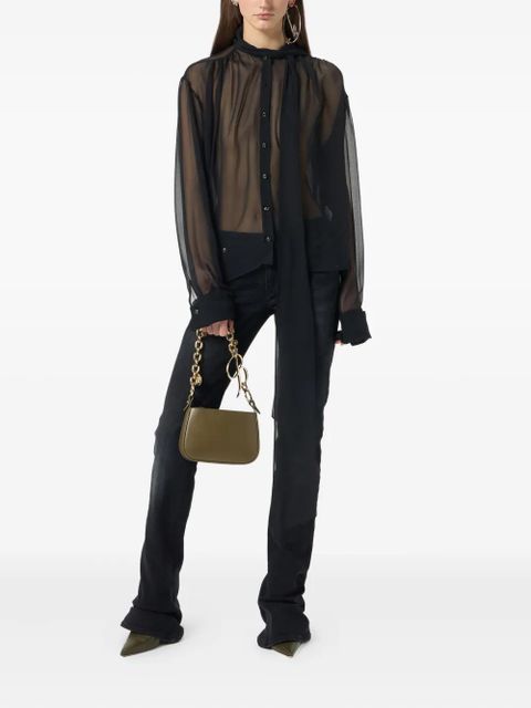 Blumarine logo-patch jeans - Black