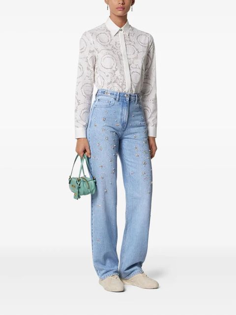Versace embellished high-waist jeans - Blue - zdjęcie produktu nr 2