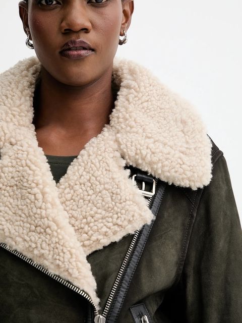 Marc O'Polo ramoneska zamszowa kolor zielony przejściowa 5000006603