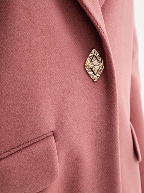 Fracomina płaszcz kolor różowy FS25WC1008W48601