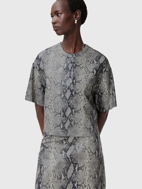 AllSaints bluzka skórzana RENAI - zdjęcie produktu nr 1