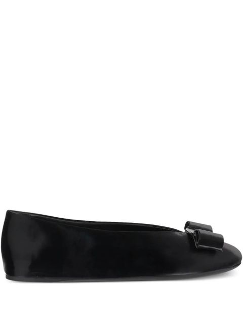 Ferragamo bow-detail ballet flats - Black - zdjęcie produktu nr 1