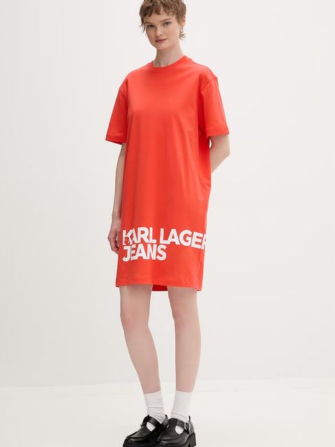 Karl Lagerfeld Jeans sukienka bawełniana - zdjęcie produktu nr 1