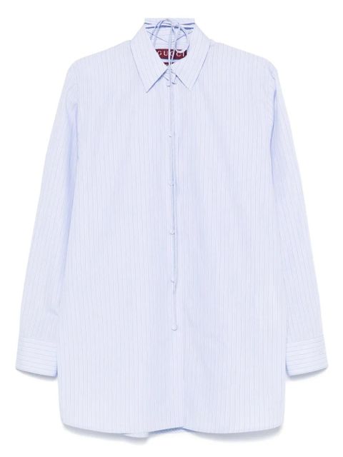 Gucci striped cotton shirt - Blue - zdjęcie produktu nr 1