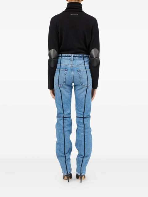 MM6 Maison Margiela contrast-stitch jeans - Blue