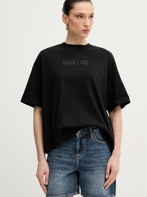 Armani Exchange t-shirt damski bawełniany - zdjęcie produktu nr 2