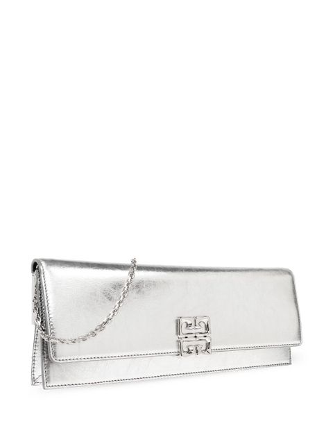 Givenchy 4G Liquid clutch bag - 934 LIGHT SILVERY