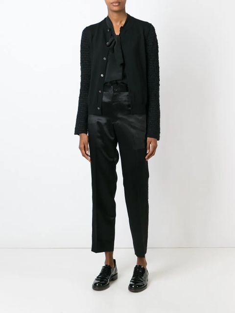 Comme Des Garçons open knit sleeve cardigan - Black - zdjęcie produktu nr 2