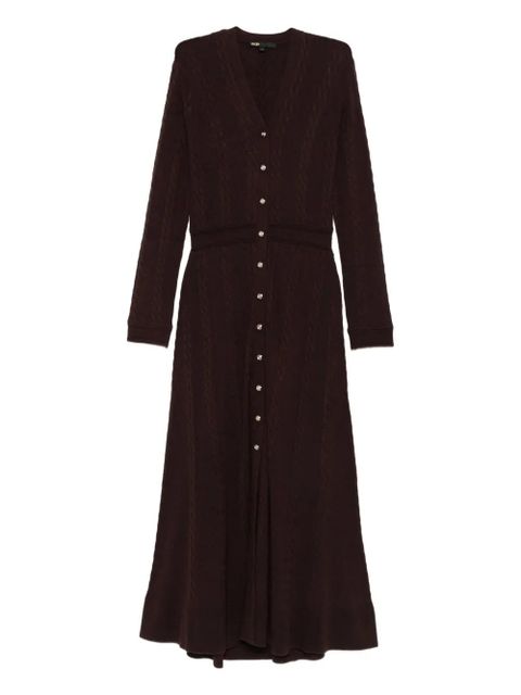 Maje cable-knit buttoned dress - Brown - zdjęcie produktu nr 1