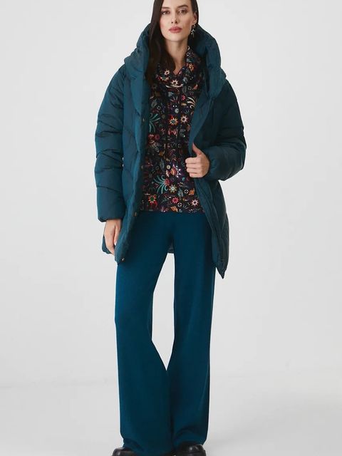 Medicine kurtka damska kolor zielony zimowa - zdjęcie produktu nr 2