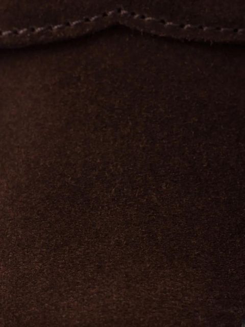 Prada suede triangle-logo loafers - Brown