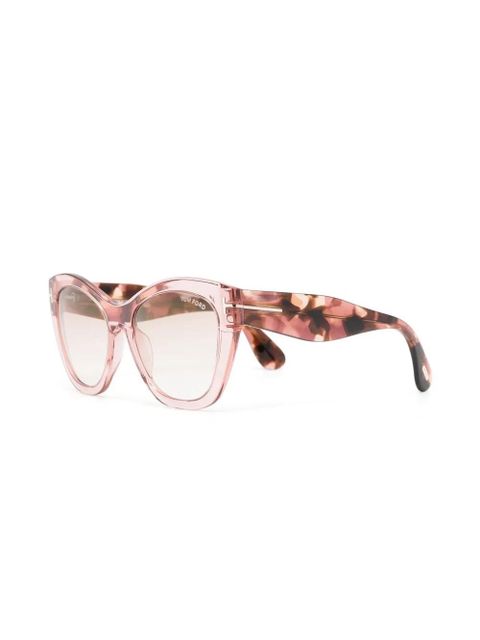 TOM FORD Eyewear tortoiseshell-effect cat-eye sunglasses - Pink
