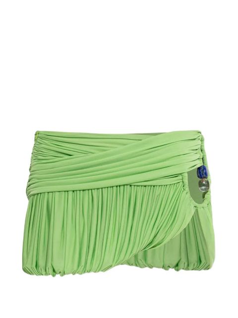 Christopher Esber draped beaded skirt - Green - zdjęcie produktu nr 1