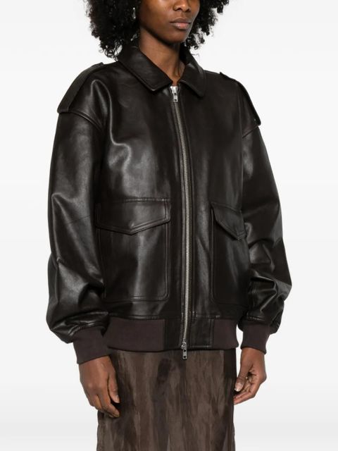 The Frankie Shop flap pocket jacket - Brown