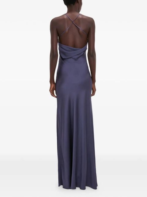 Victoria Beckham Draped Cami maxi gown - Purple