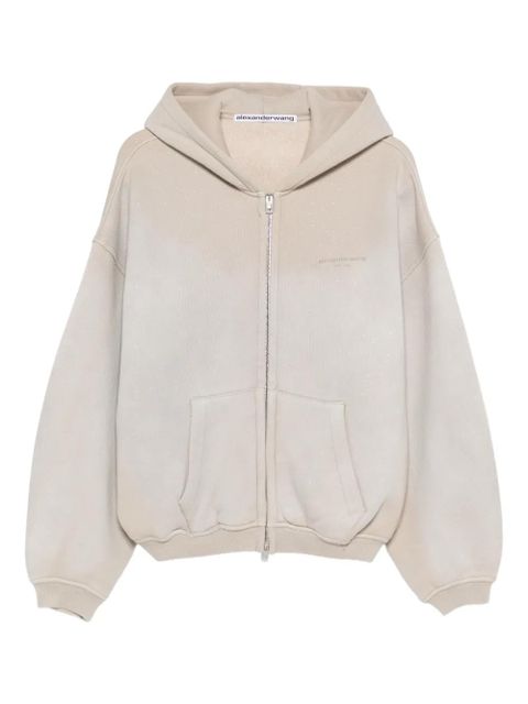 Alexander Wang crystal-embellished hoodie - Neutrals - zdjęcie produktu nr 1