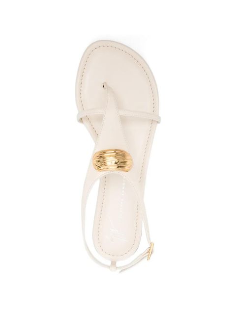 Giuseppe Zanotti flat sandals - Neutrals