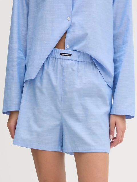 Karl Lagerfeld piżama bawełniana kolor niebieski bawełniana A1W45004