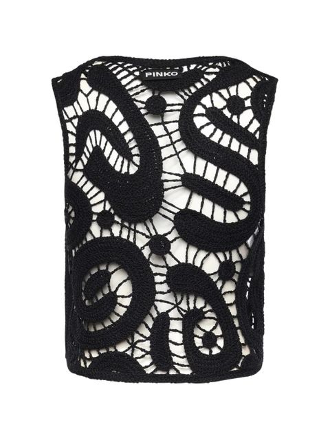 PINKO crochet top - Black - zdjęcie produktu nr 1
