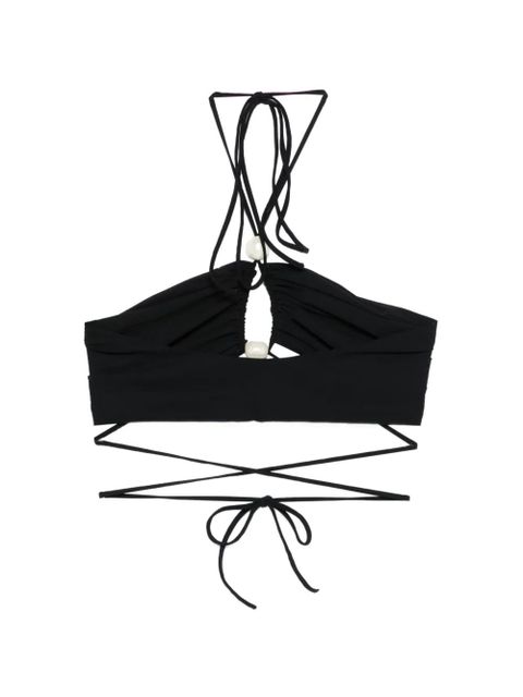 Magda Butrym gathered tie beachwear - Black