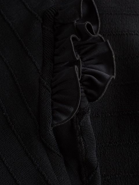 Hunza G Osiris bandeau high waisted frill bikini - Black