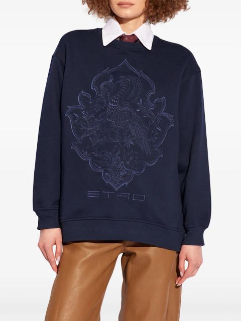 ETRO logo-embroidered sweatshirt - Blue