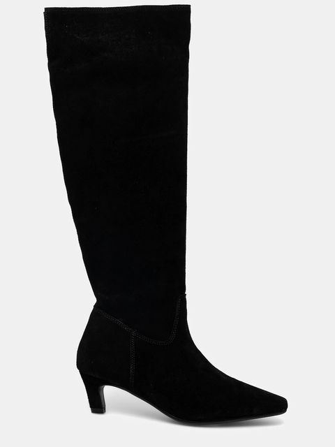 Answear.LAB kozaki zamszowe kolor czarny na szpilce - zdjęcie produktu nr 2