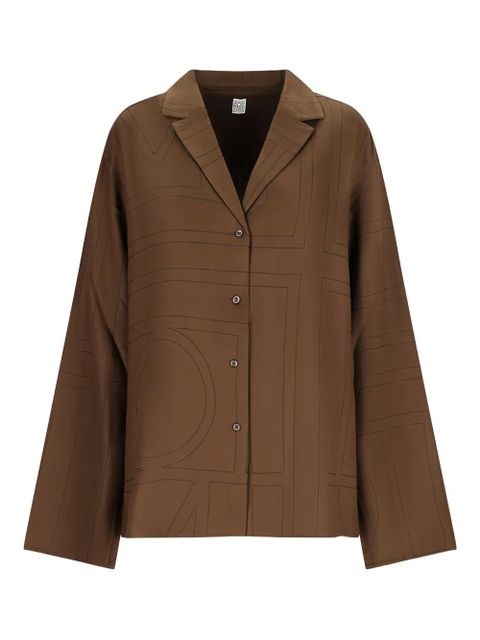 TOTEME monogram flannel top - Brown - zdjęcie produktu nr 1