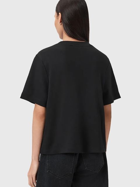 AllSaints t-shirt bawełniany damski kolor czarny W205JC - zdjęcie produktu nr 2