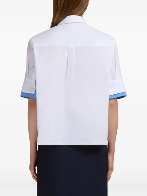 Marni contrasting-cuffs shirt - White