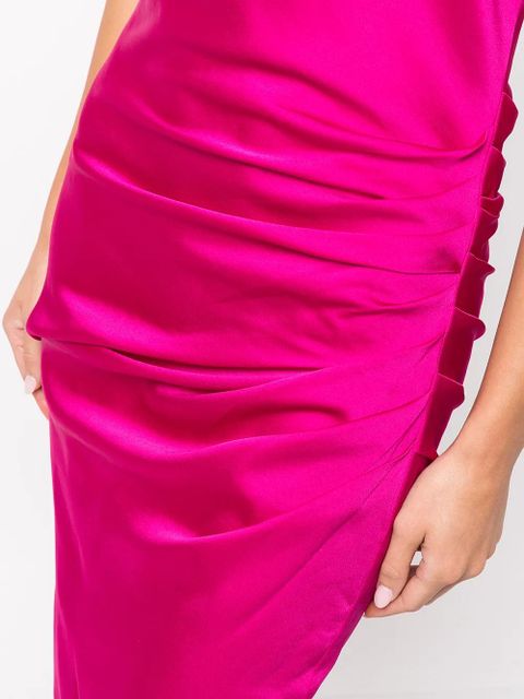 Simkhai Draped-Front embellished midi dress - Pink