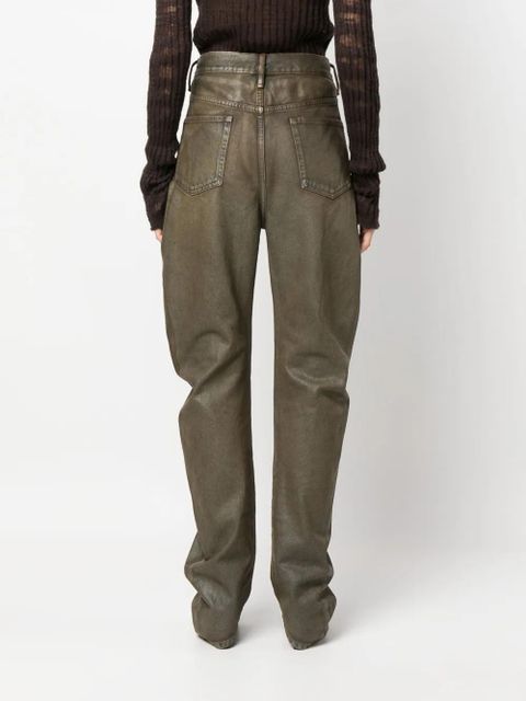 Acne Studios relaxed fit coated jeans - Brown - zdjęcie produktu nr 2