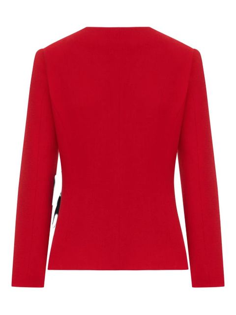 Valentino Garavani bow-detail wrap jacket - Neutrals